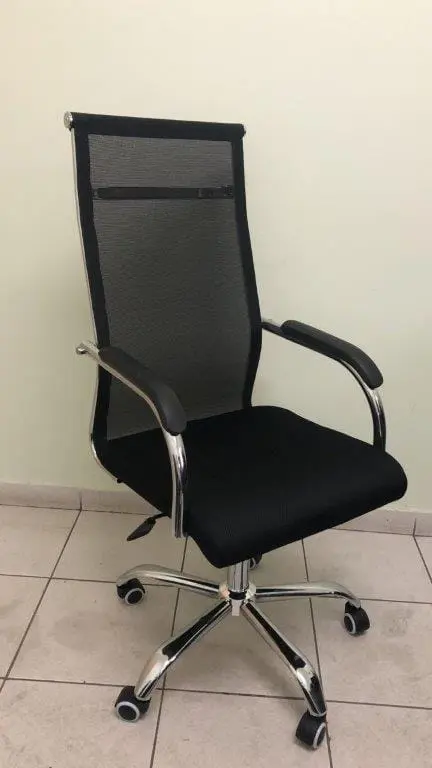 Cadeira Presidente Tela Alta Cromada